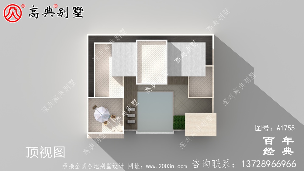 大气三层现代风别墅图纸及效果图_农村三层自建房设计图