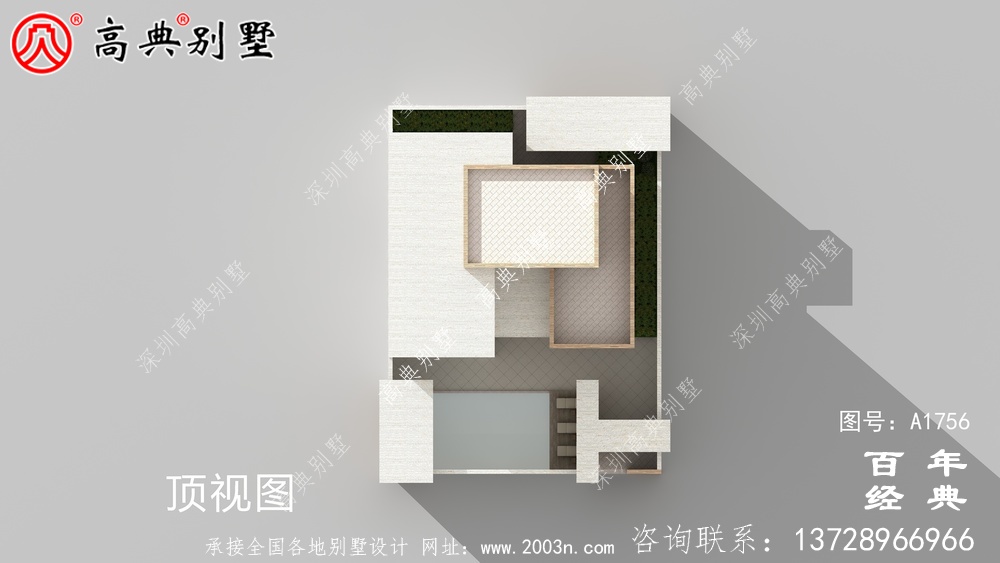 复式三层现代风别墅图纸及效果图_农村三层自建房设计图