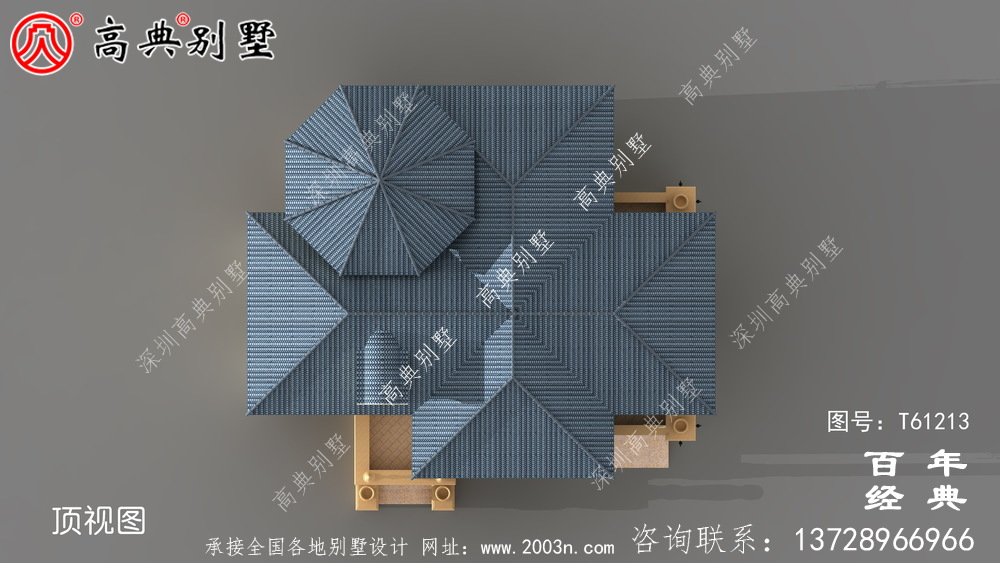 欧式二层带露台别墅设计图及施工图_农村两层别墅设计图