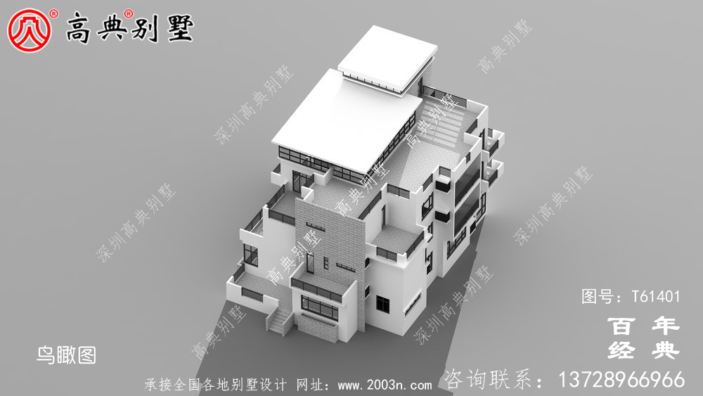 现代四层别墅外观效果图_农村四层自建房屋设计图