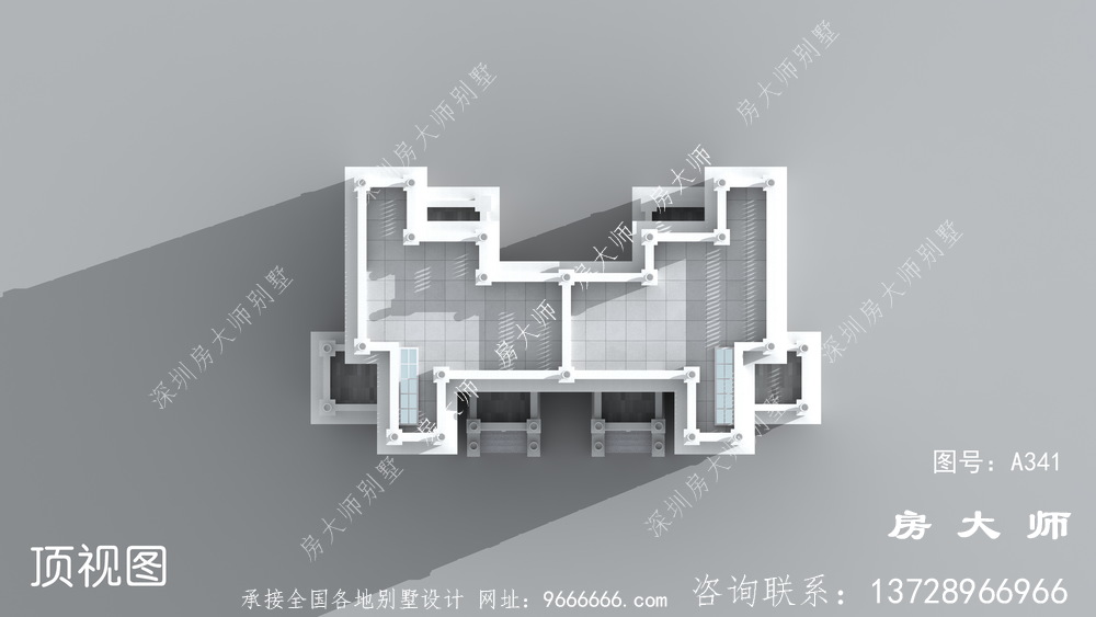 三层农村法式风格双拼自建别墅