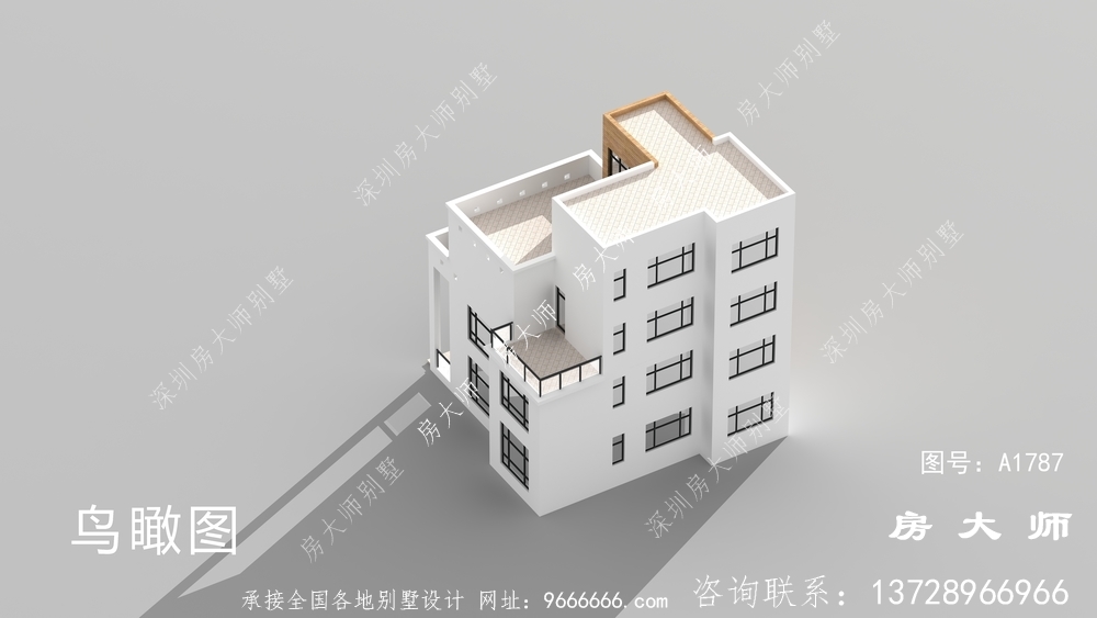 造型清新别致的四层现代风格别墅