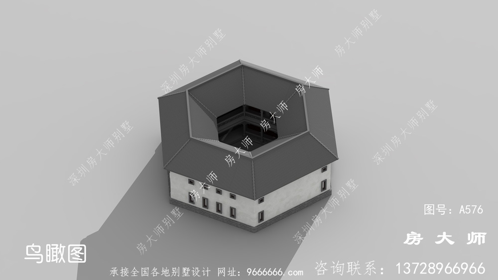 适合大众的审美的中式客派别墅效果图