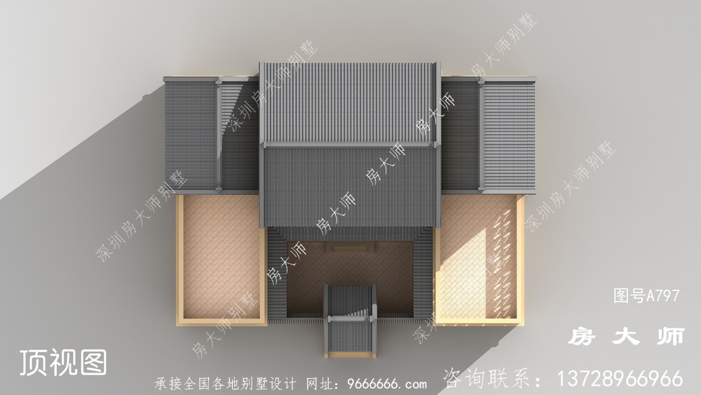 气质尊贵的新中式建筑设计效果图