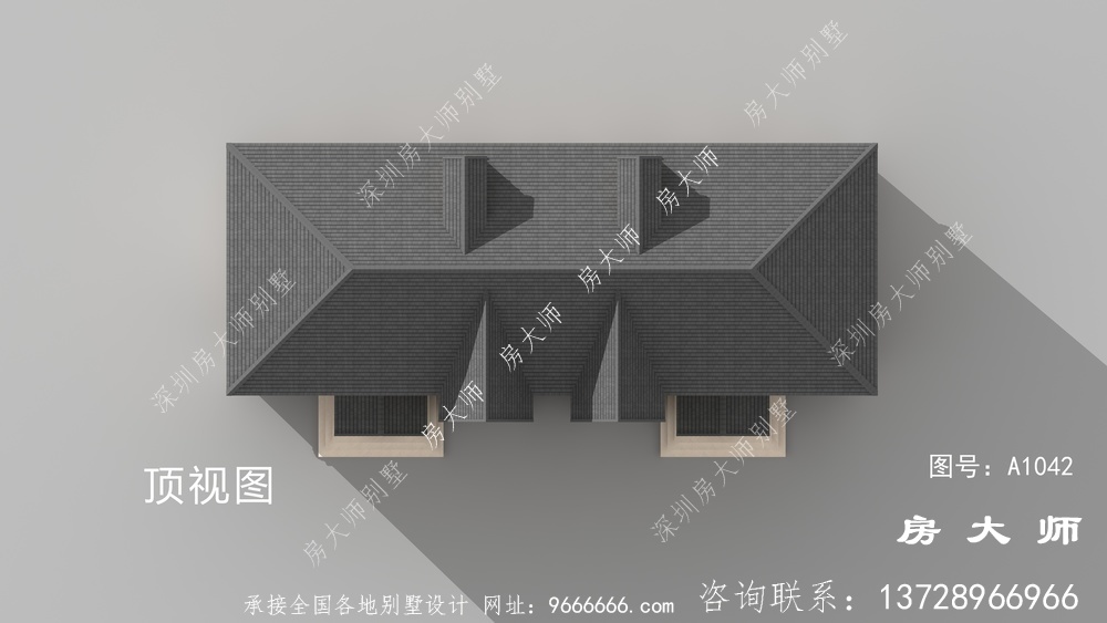 欧式风格三层双拼别墅效果图