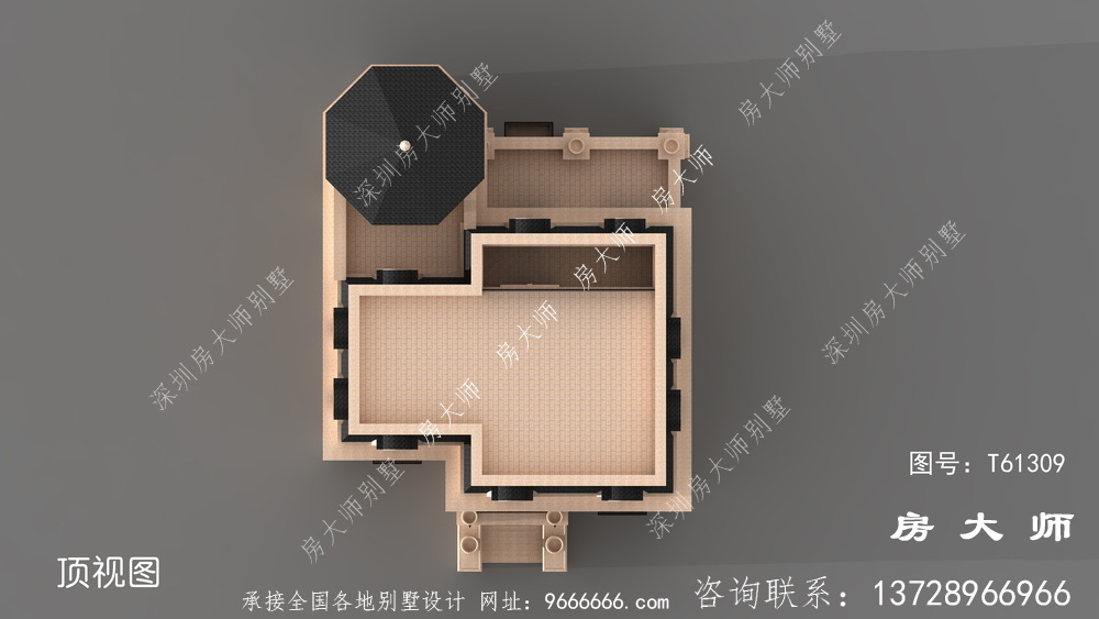 经典农村法式风格别墅设计效果图