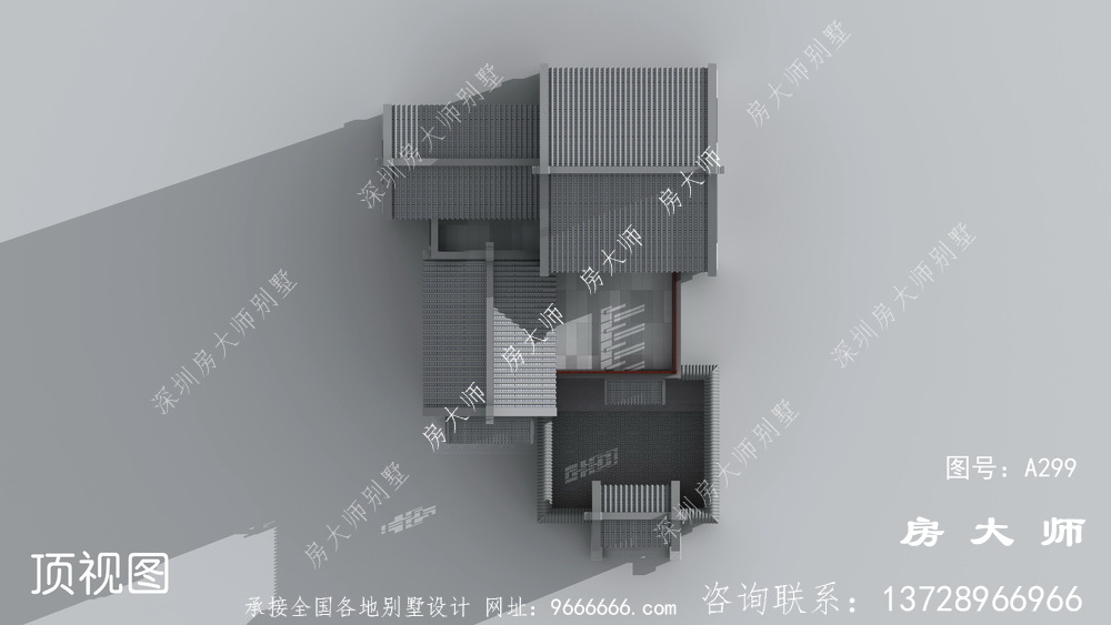 两层新中式院子自建房设计效果图