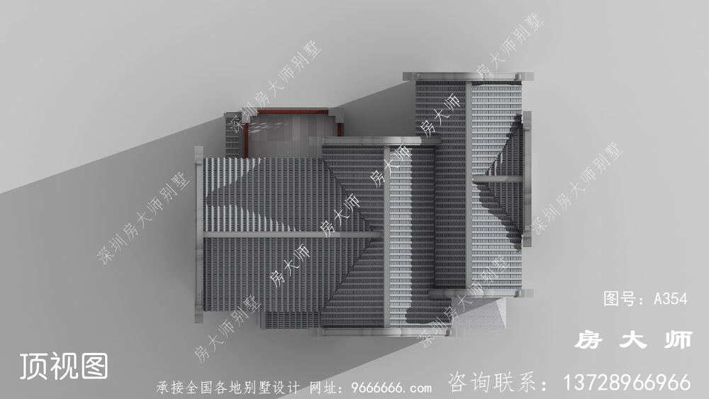 三层布局大气实用中式自建房设计效果图