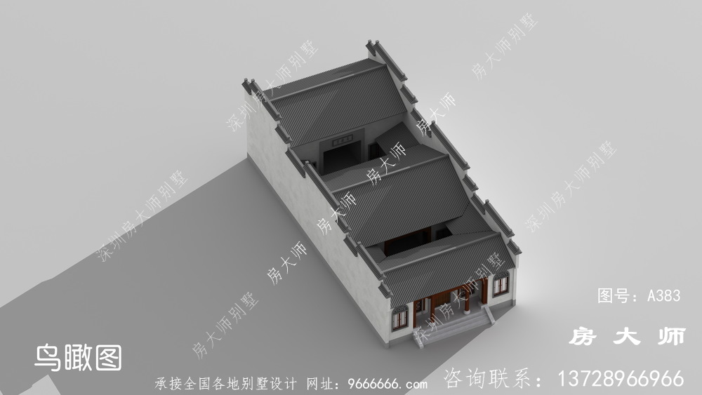 新中式自建房，农村一层自建房效果图