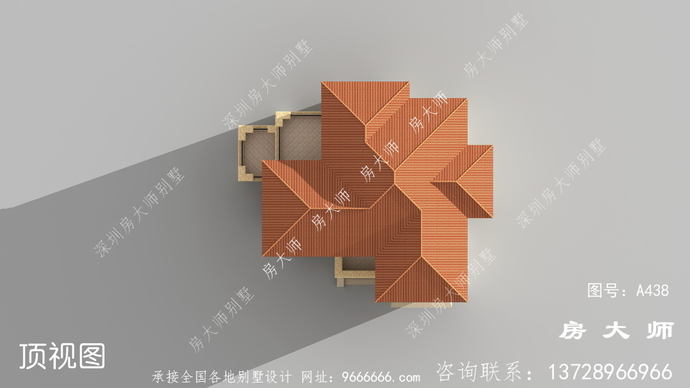 三层欧式风格复式农村别墅效果图