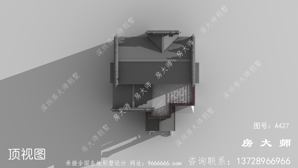 乡村三层中式古典农村自建别墅