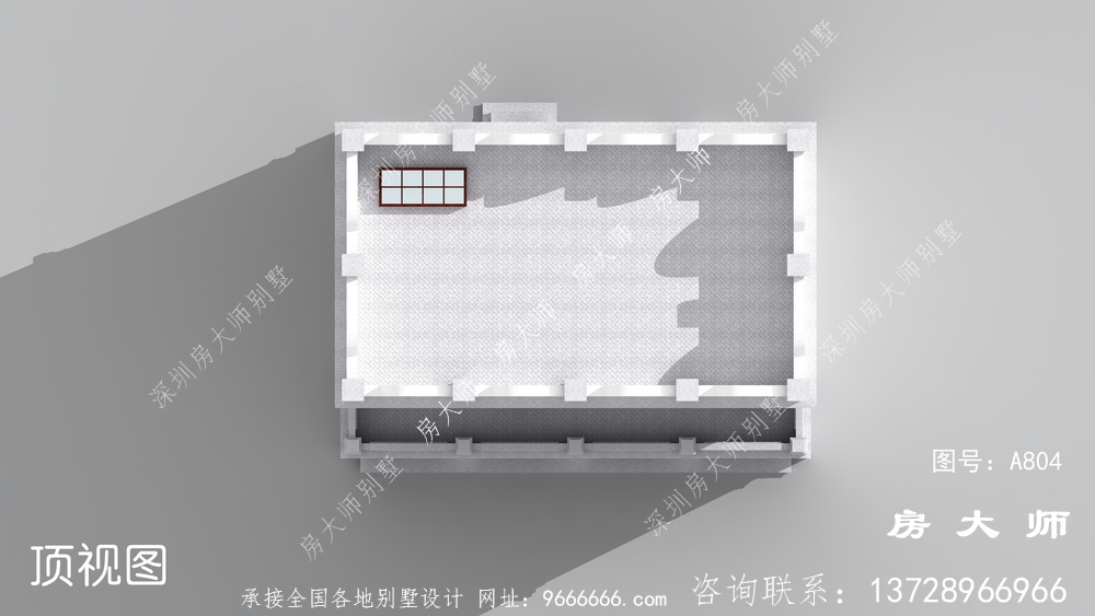 欧式风格五层平屋顶别墅设计图纸