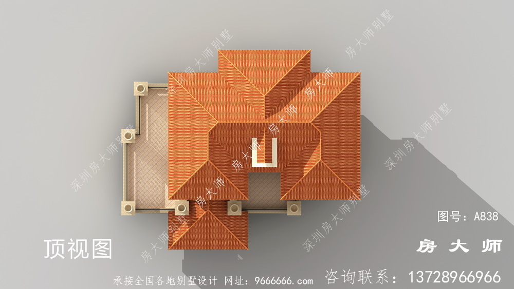 三层欧式风格别墅建筑图纸及效果图