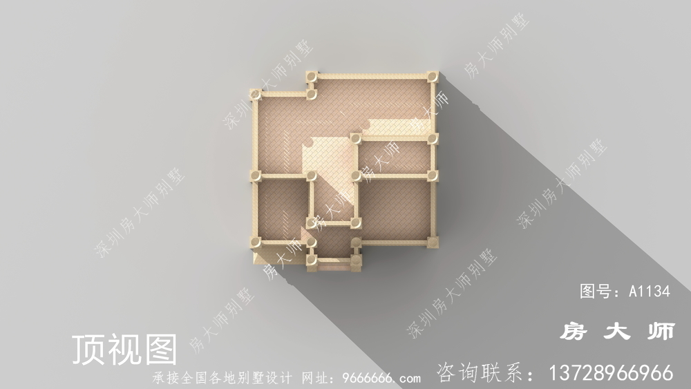 小面积的四层欧式风格小别墅户型效果图