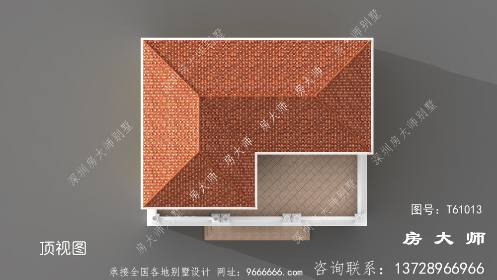 法式风格农村三层小别墅设计效果图