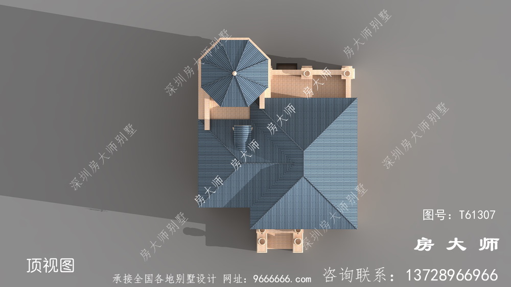 独特大气法式风格三层别墅效果图