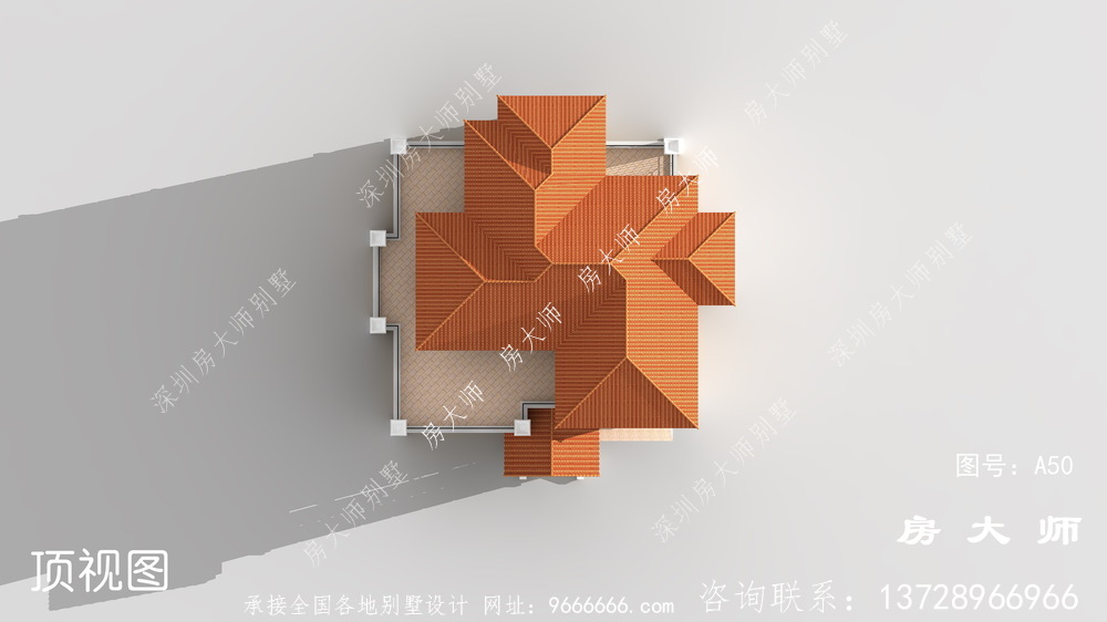 清新气质带车库豪华欧式别墅设计图