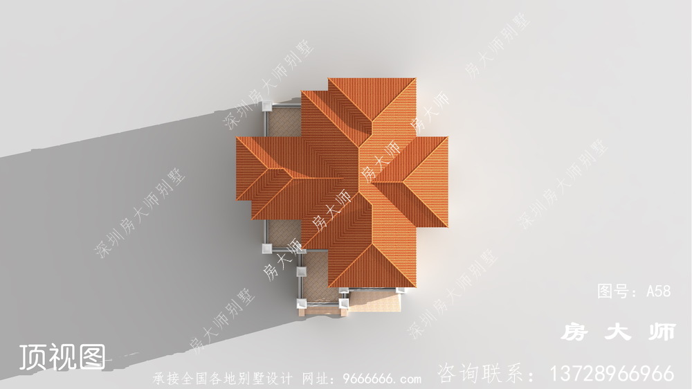 布局合理的法式风格农村三层别墅设计图