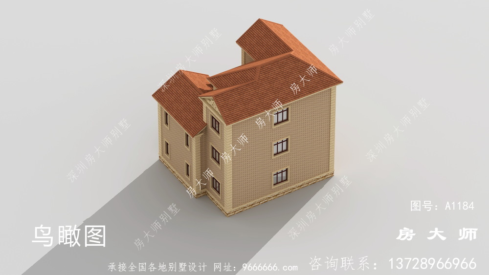 三层住宅建筑的设计。欧式风格