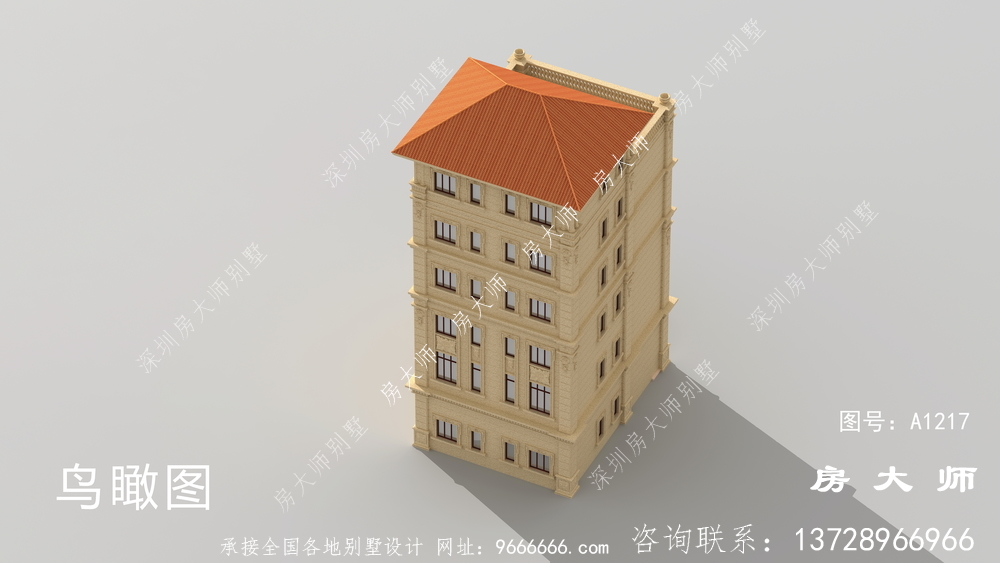 三楼自建房设计图，坡顶，简单大方