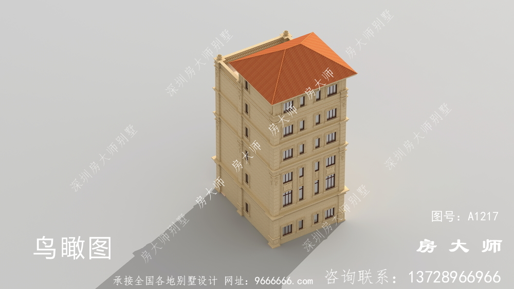 三楼自建房设计图，坡顶，简单大方