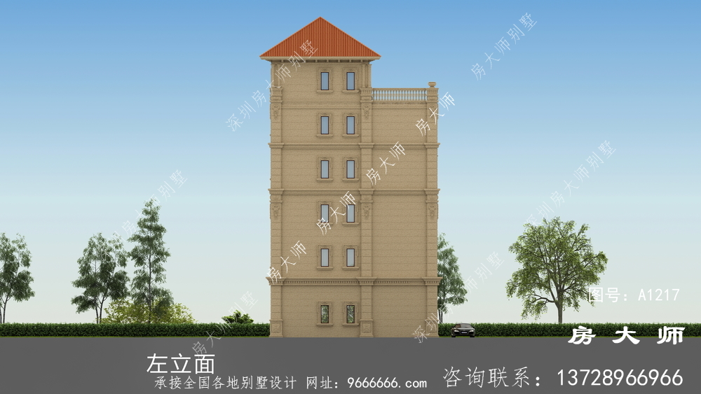 三楼自建房设计图，坡顶，简单大方