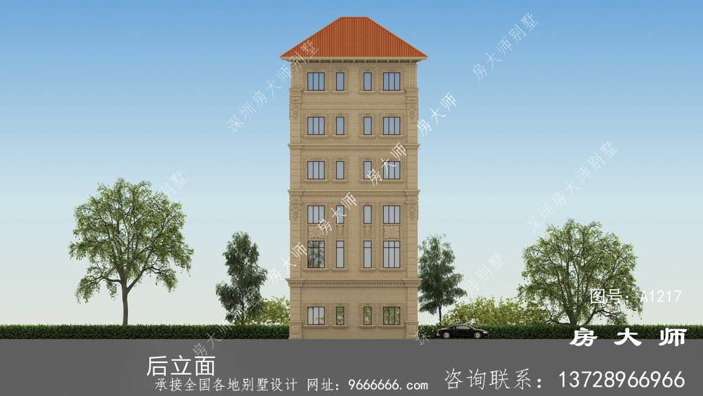 三楼自建房设计图，坡顶，简单大方