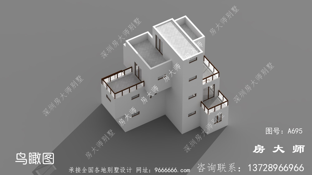 简单的现代小清新别墅设计效果图