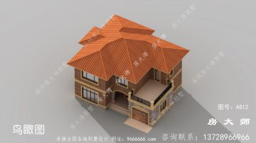 欧式风格自建别墅户型图效果图