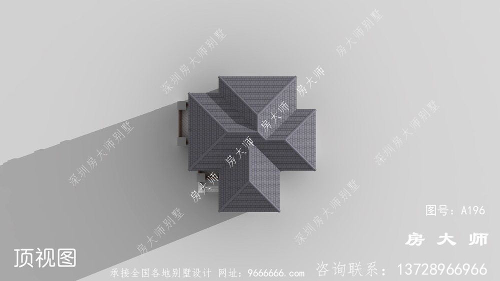 最新款的新中式风格别墅外观效果图