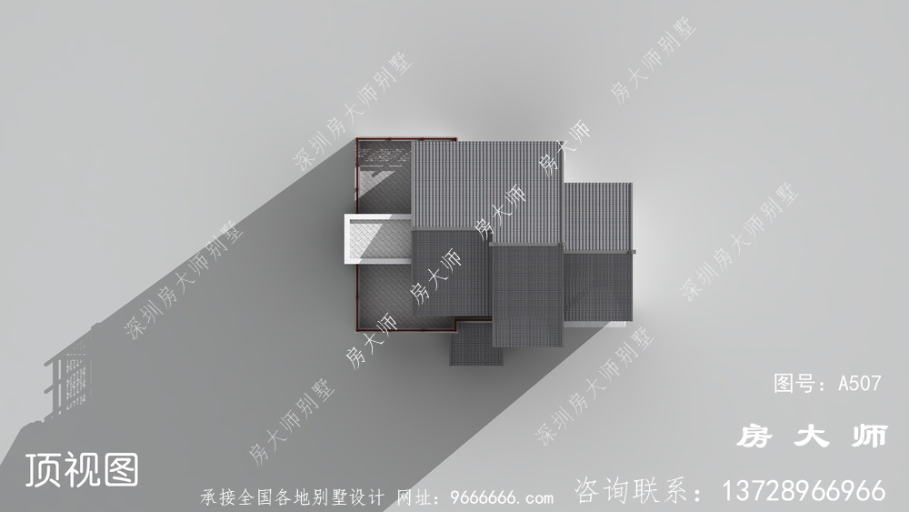 典型的新中式农村别墅建设效果图