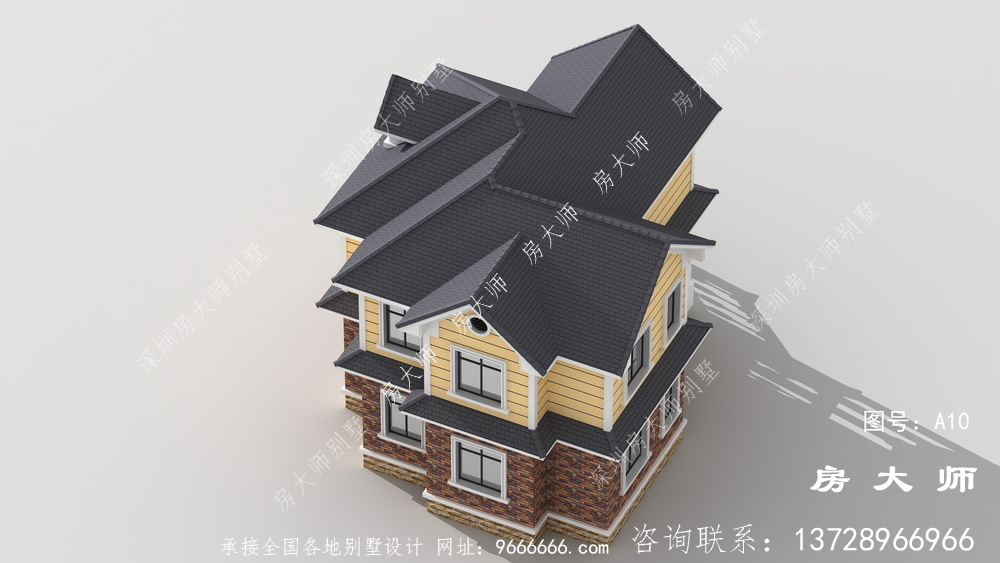 现代二层住宅建筑的设计图