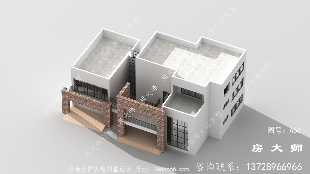 三楼别墅设计图，设计简单，气宇不凡。