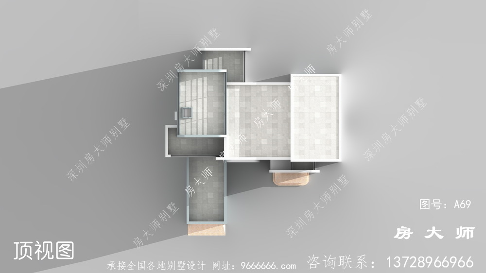 三层现代户型外观设计效果图颜色明亮