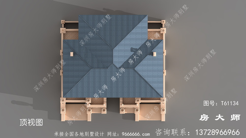 意大利风格双拼石材别墅建筑设计图纸