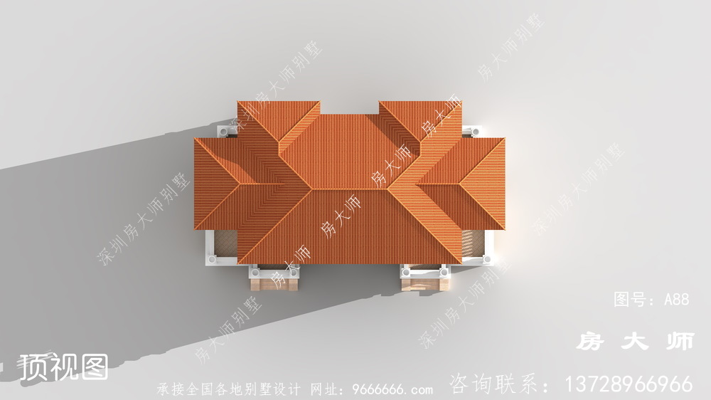 欧式风格新农村别墅房型设计图