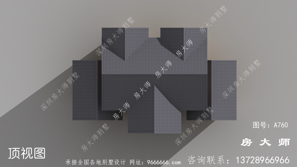 高档精美三层简欧别墅外观效果图