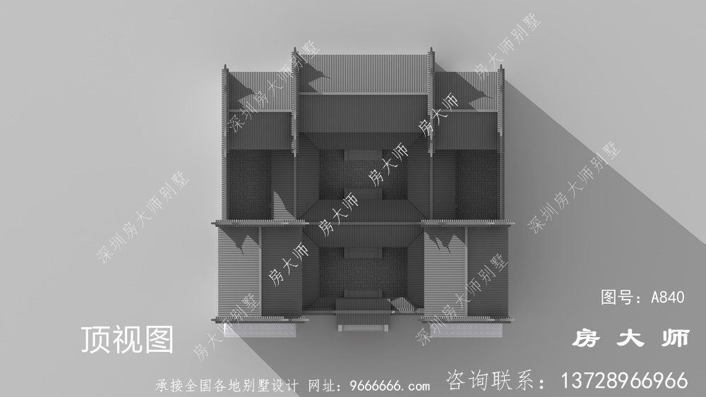 豪华中式三层别墅设计图片