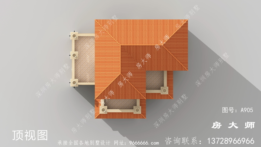 四层豪宅别墅自建房设计图，外型大气、高档