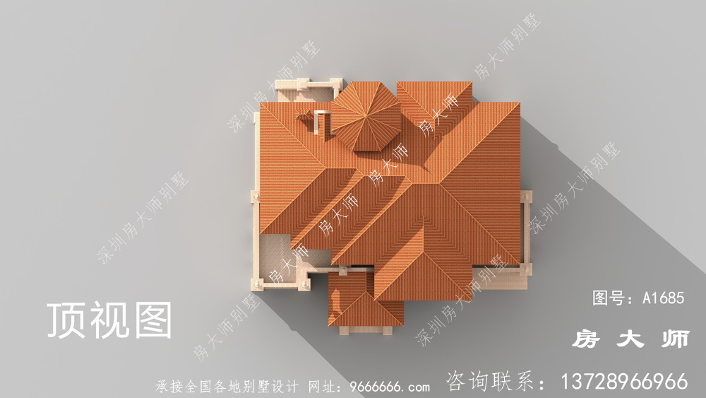 意大利风格别墅效果图及户型图纸