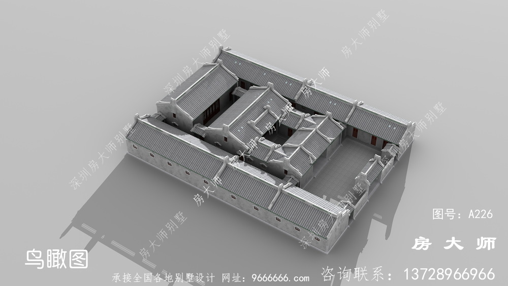 四合院潮派别墅，传统大户人家建筑