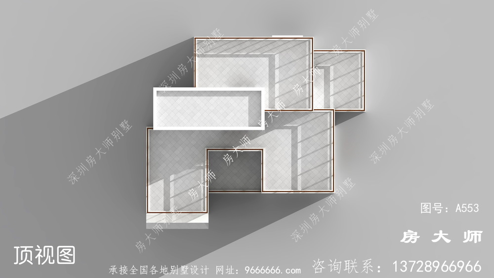 现代简约复式四层别墅外观效果图