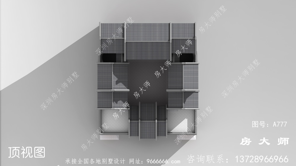 新中式潮派别墅，豪华别墅设计效果图