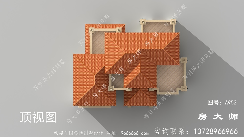 实用内部布局的意大利风格小别墅户型图