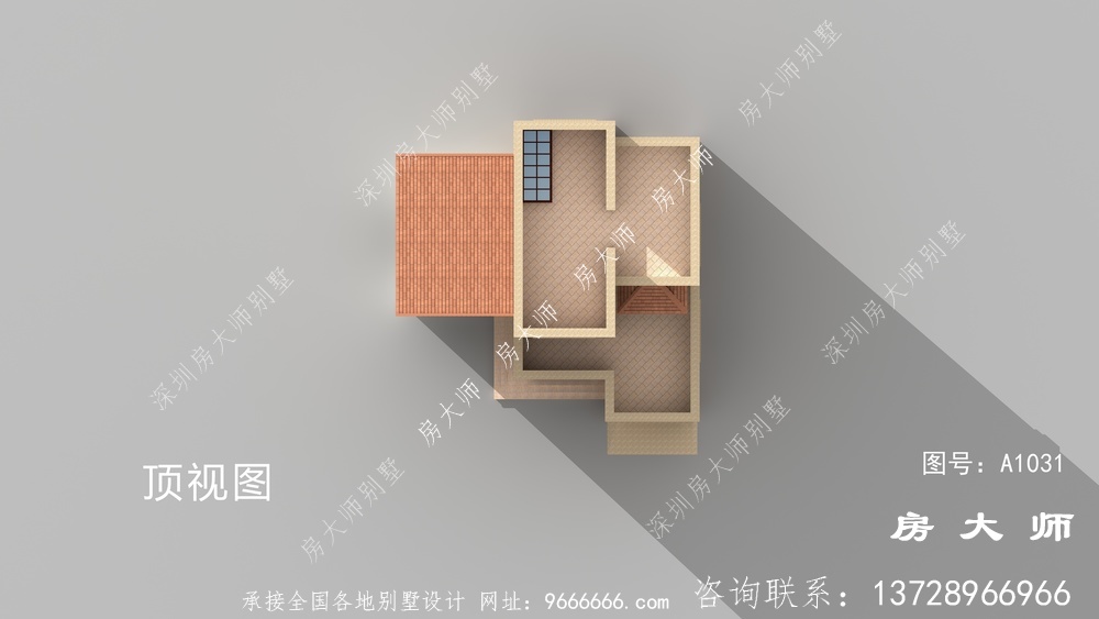 欧式简单三层别墅设计效果图