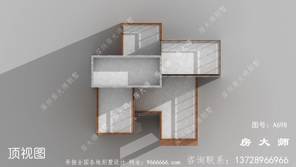 农村四楼别墅自营设计图，有车库和大露台