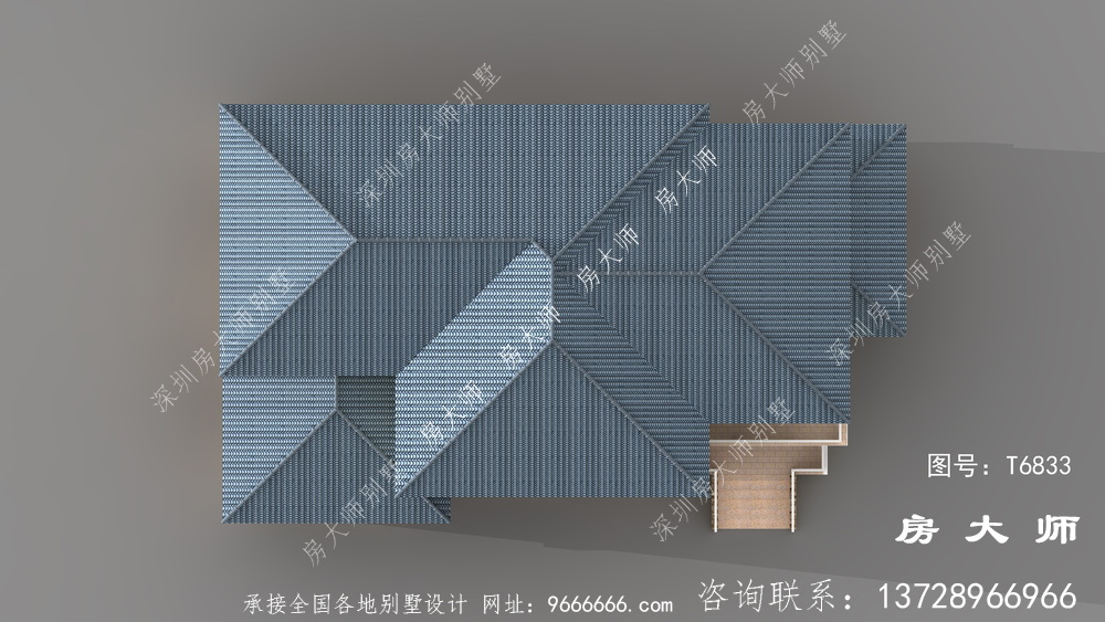 欧式大方二层别墅外观效果图