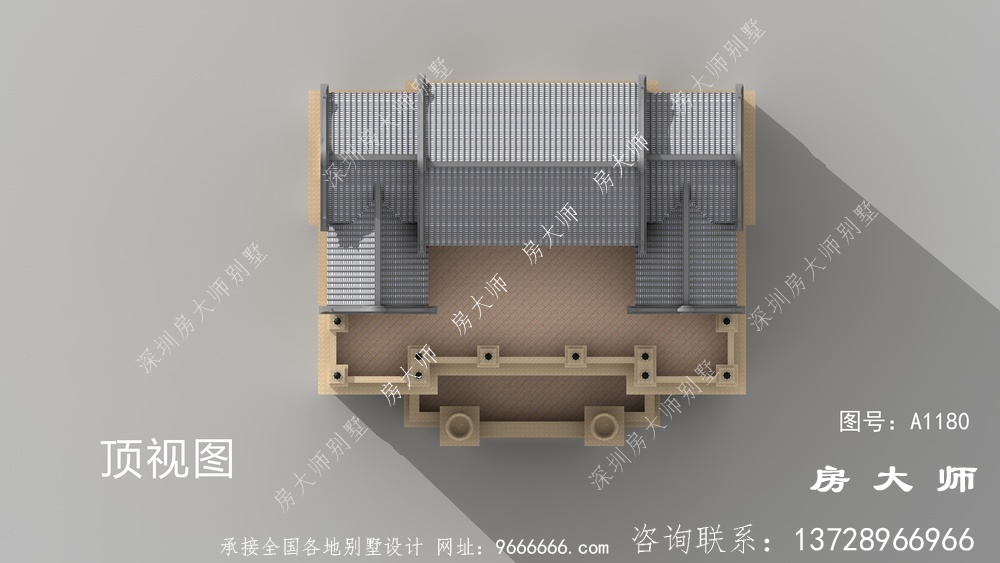 最美中式风格七层别墅效果图