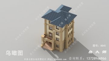 简欧四层农村建房外观设计图