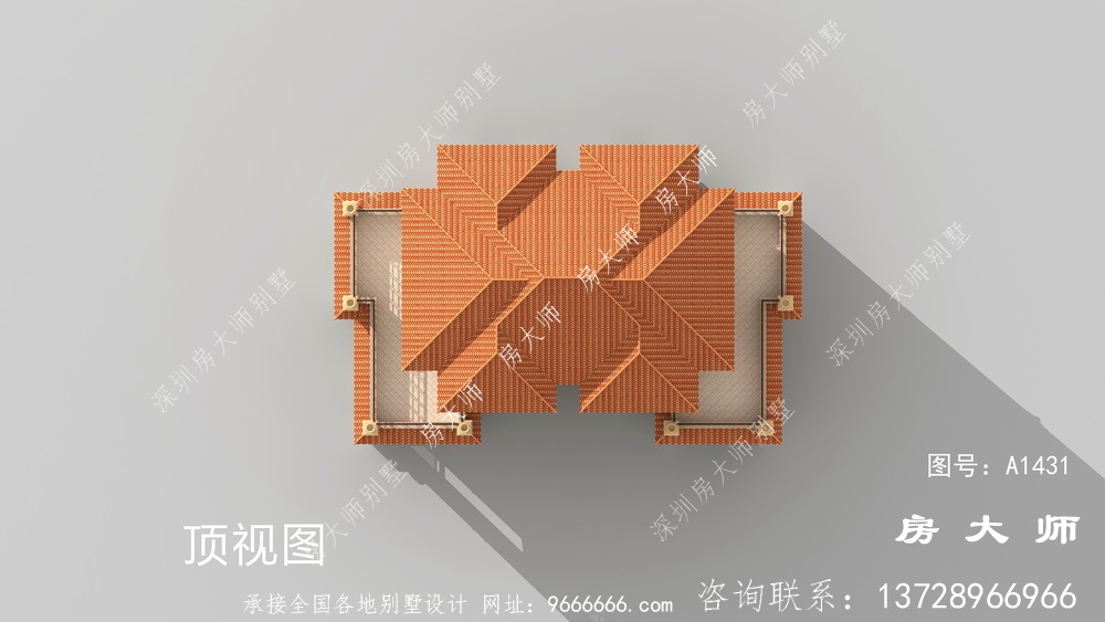 欧式双拼三层漂亮别墅设计图